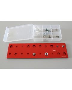 Set Mutternbrett mit Box und Muttern für Aufgabe Mutternbrett